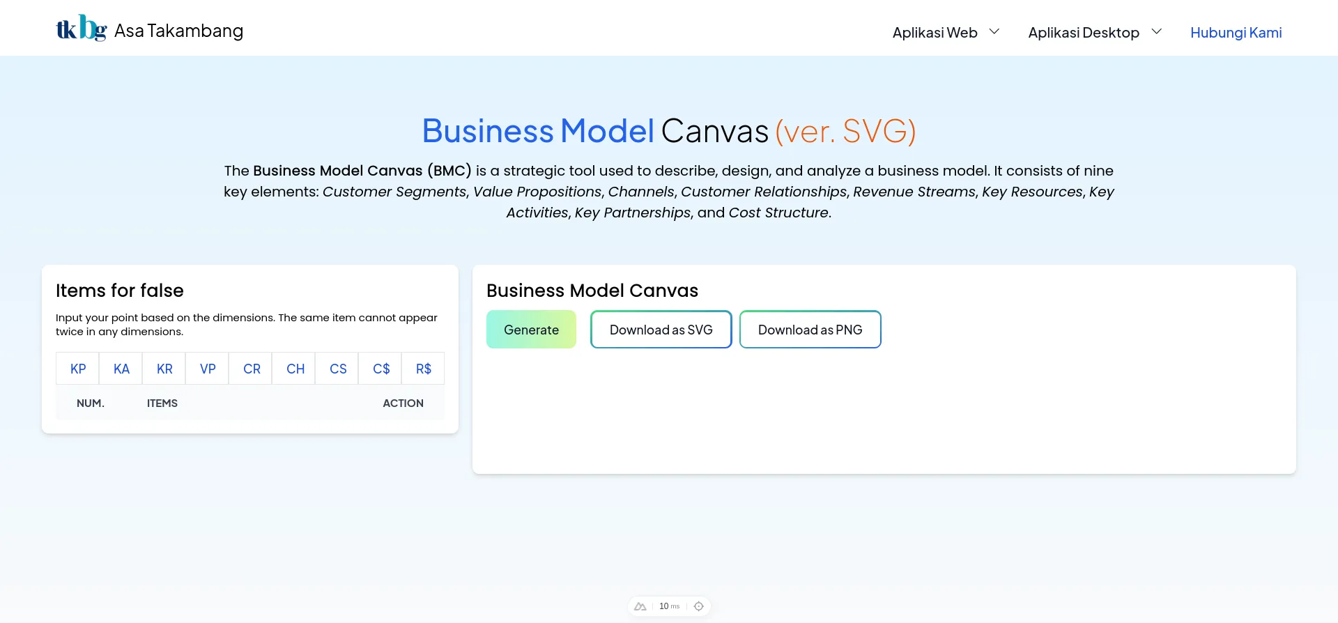 Preview Image of Business Model Canvas (BMC)